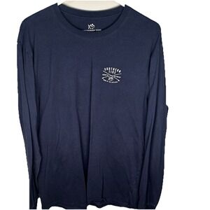 NEW Southern Tide Shirt Mens Large Blue Skipjack Fishing Long Sleeve Crewneck
